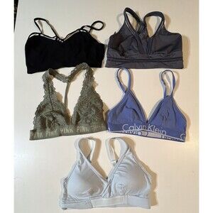 Women’s Sports Bra Lot Of 5 Size Small Calvin Klein Pink Victoria Forever 21